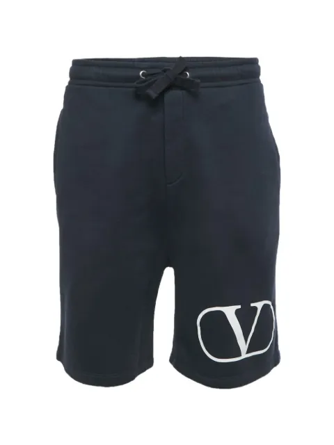 Valentino Garavani Pre-Owned Vlogo-print shorts Blue 1240459
