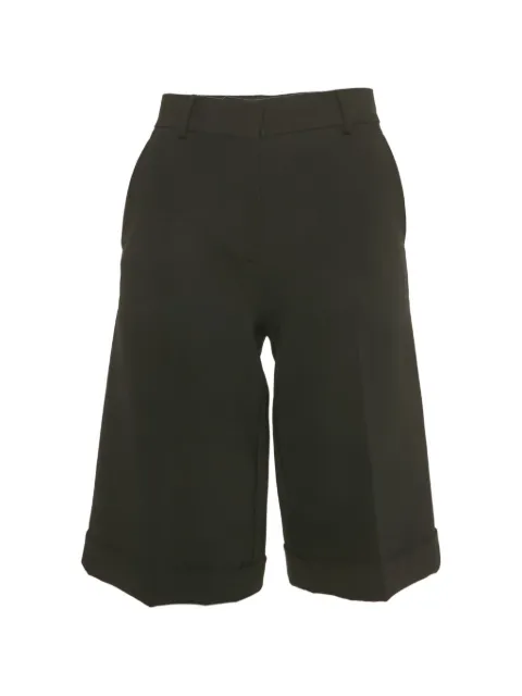 Moschino Pre-Owned crepe turn-up shorts Black 1243668