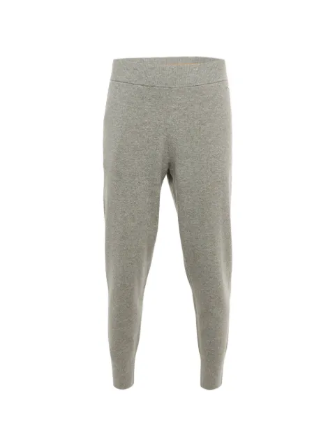 BOSS logo-plaque wool trousers Grey 1238784
