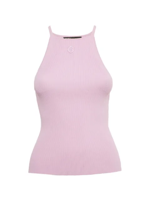 Maje ribbed logo tank top Pink 1243684