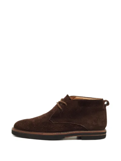 Tod's Vintage suede lace-up boots Brown 1242965
