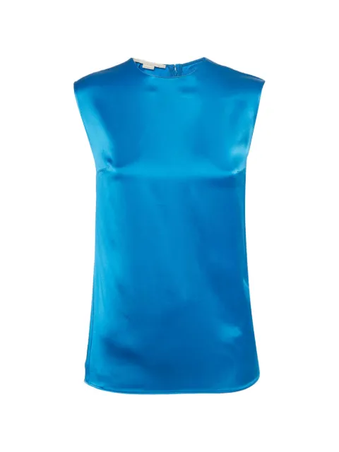 Stella McCartney Pre-Owned sateen sleeveless blouse Blue 1253599