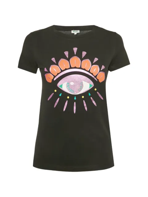 Kenzo Pre-Owned cotton eye-motif T-shirt Black 1239023