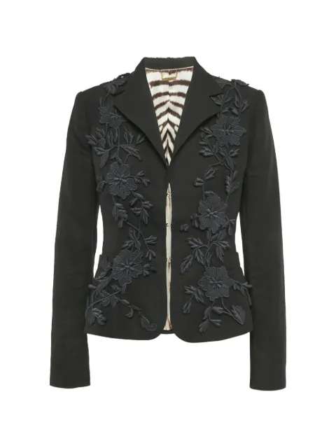 Roberto Cavalli Vintage floral-appliqué blazer Black 1252175