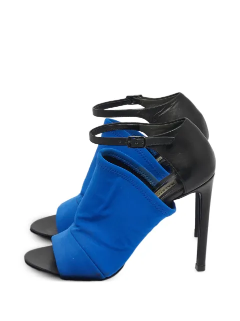 Balenciaga Pre-Owned Glove ankle-strap leather sandals Blue 1249535