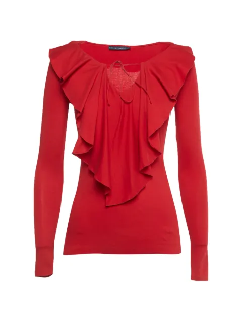Polo Ralph Lauren Vintage ruffled long-sleeves top Red 1238237
