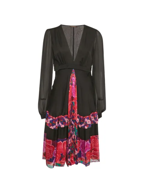 Roberto Cavalli Vintage floral-print midi dress Black 1240781