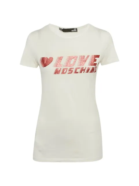 Love Moschino logo-embellished T-shirt White 1252761