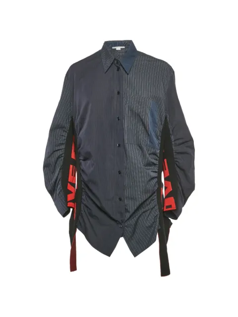 Stella McCartney Pre-Owned pinstriped panel top Blue 1253776