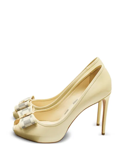 Louis Vuitton Pre-Owned peep-toe bow pumps Neutrals 1241157