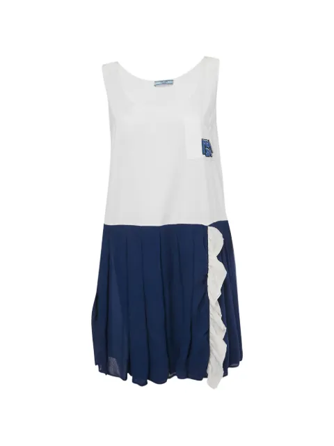 Prada Pre-Owned logo-print mini dress White 1247028