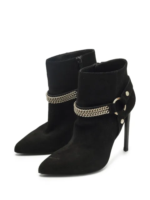 Saint Laurent Pre-Owned chain-embellishment boots Black 1249110