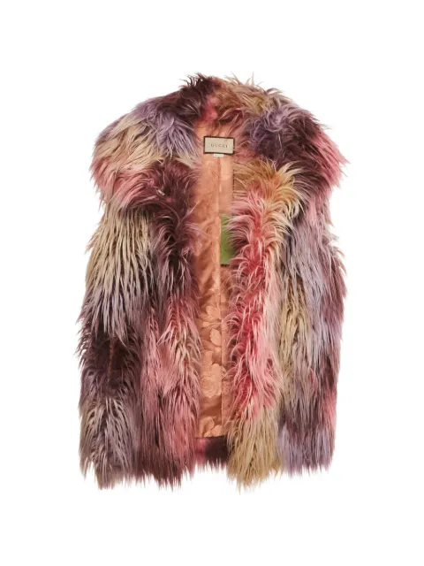 Gucci Pre-Owned faux-fur gilet Pink 1251239