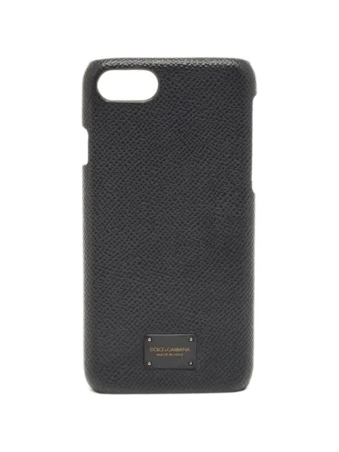 Dolce & Gabbana Pre-Owned leather iPhone 7 phone case Black 1239949
