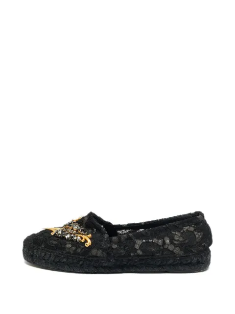Dolce & Gabbana Pre-Owned lace espadrille Black 1240402