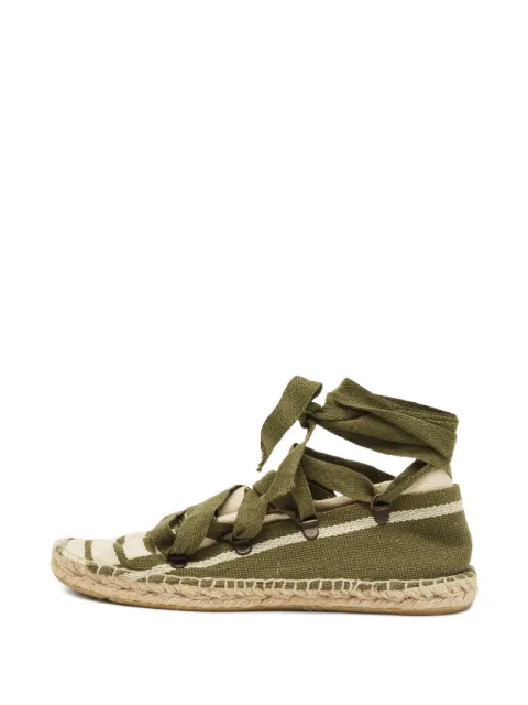 Tory Burch striped ankle-wrap espadrilles Green 1236694