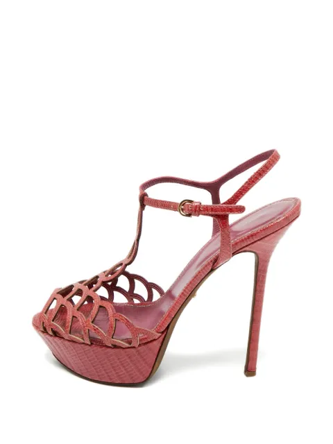 Sergio Rossi cut-out platform sandals Purple 1241581