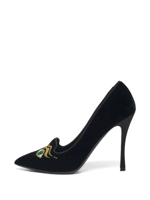 Nicholas Kirkwood velvet embroidery pumps Black 1248377