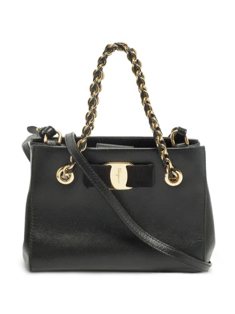 Ferragamo Pre-Owned Vara chain-link mini bag Black 1251175