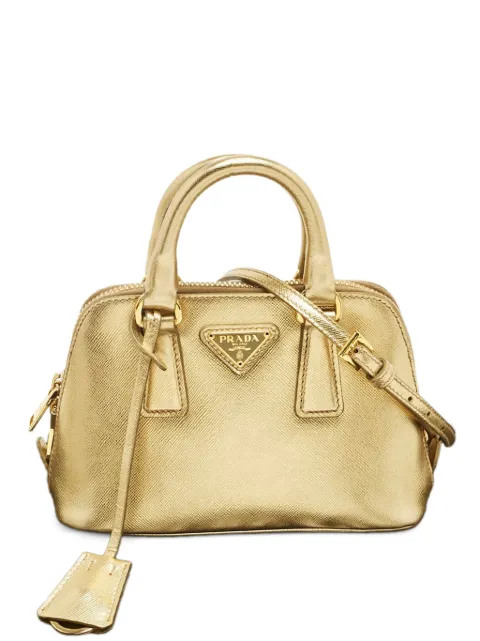 Prada Pre-Owned mini Promenade leather satchel bag Gold 1242185