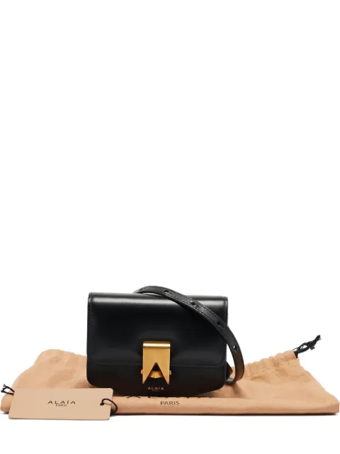 Alaïa Pre-Owned Le Papa leather clasp mini bag Black 1254099