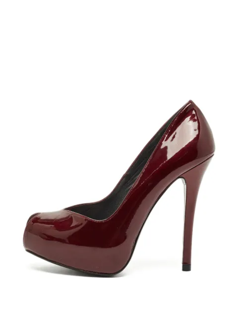 Stuart Weitzman 120mm platform peep-toe pumps Red 1248878