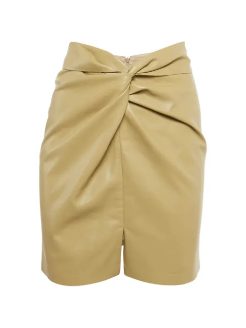 Nanushka leather knot skirt Neutrals 1252173