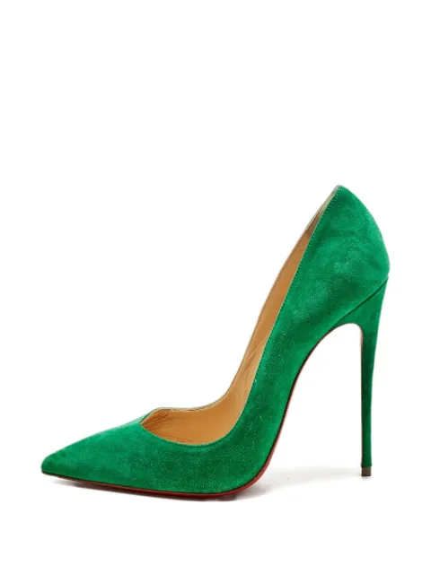 Christian Louboutin Pre-Owned So Kate suede pumps Green 1234306
