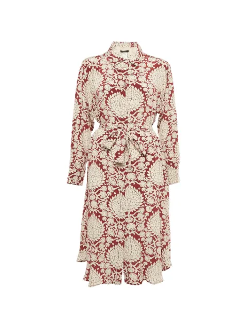 Weekend Max Mara printed belted midi dress Red 1250577