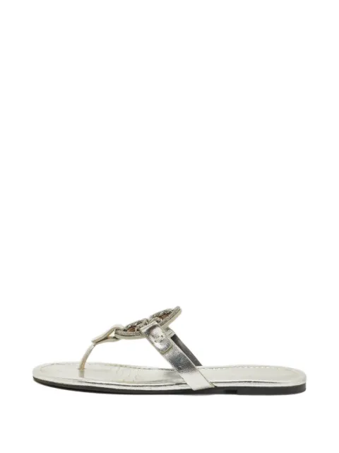 Tory Burch Miller leather sandals Silver 1237379