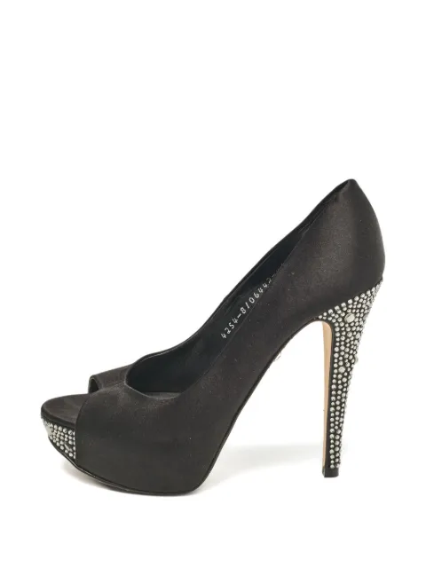 Gina satin embellished pumps Black 1067345