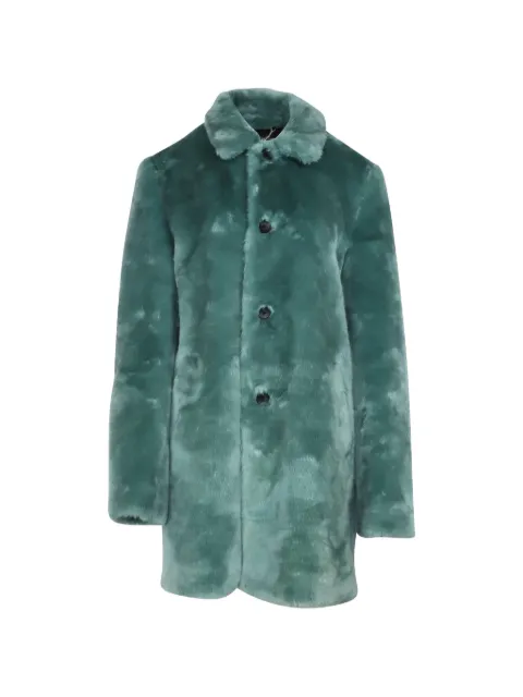 Hysteric Glamour x Hysteric Glamour lettering-embroidery coat Green NAPPUGBCL090279W