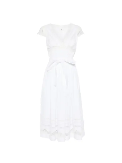 Ermanno Scervino lace-details V-neck midi dress White D482Q376APBQP