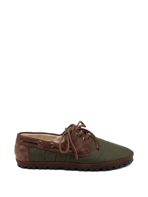 Gondolina Laguna quilted boat shoes Green GBRCA