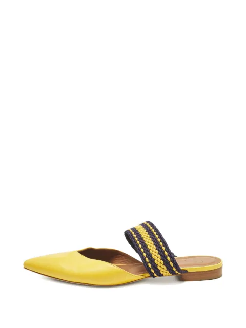 Malone Souliers leather pointed mules Yellow 1242509