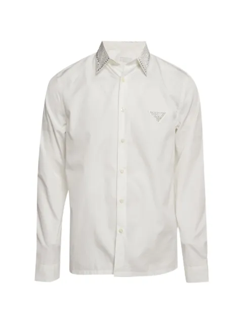 Prada Pre-Owned rhinestone-embellished shirt White 1240454