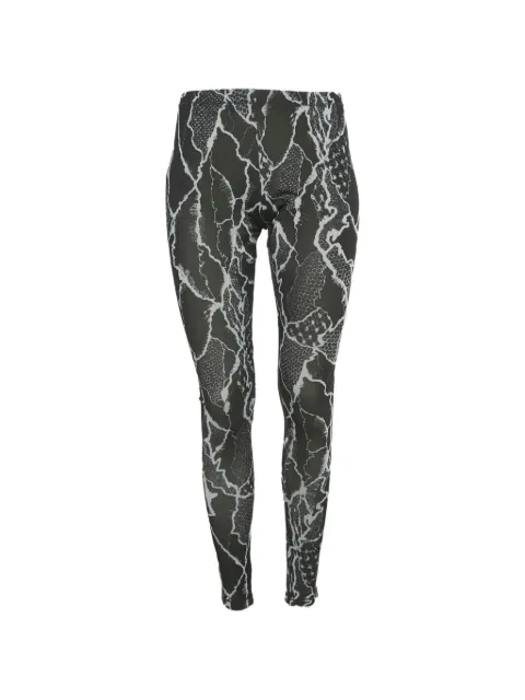 Alexander McQueen Pre-Owned snakeskin-print leggings Black 1238618
