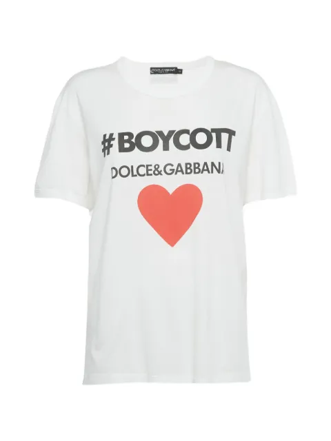 Dolce & Gabbana Pre-Owned logo print T-shirt White 1242325