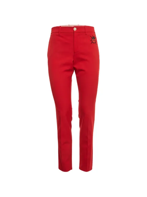 Gucci Pre-Owned ladybug straight-leg trousers Red 1242543