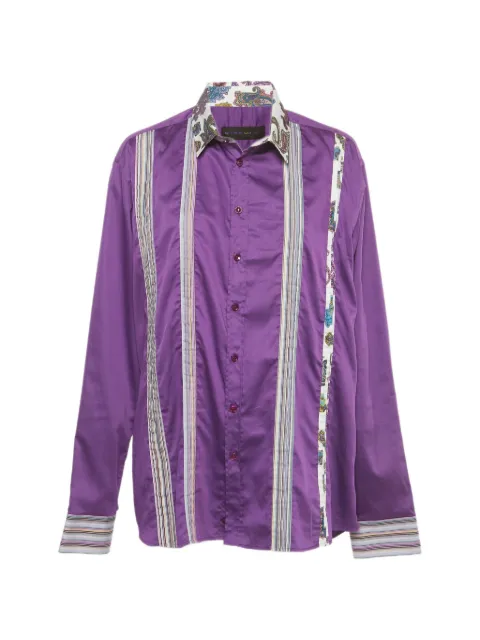 Etro Pre-Owned stripeed shirt Purple 1236200