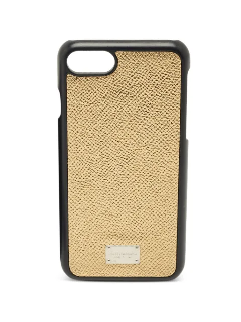 Dolce & Gabbana Pre-Owned leather iPhone 7 case Gold 1220785