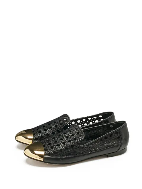 Giuseppe Zanotti Vintage leather cap-toe loafers Black 1220793