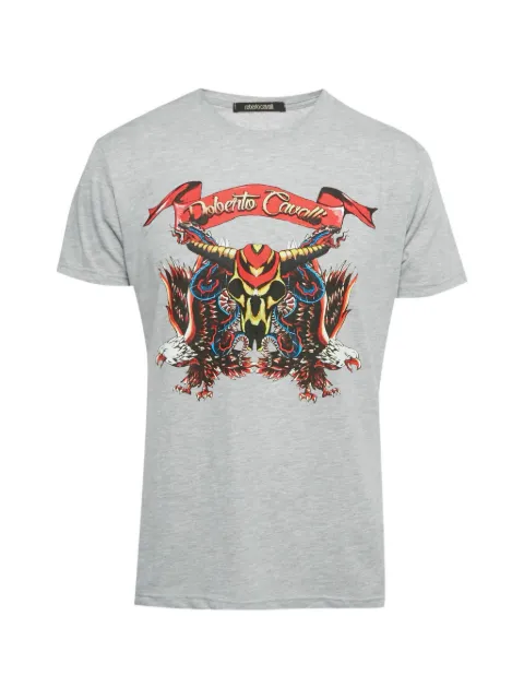 Roberto Cavalli Vintage printed jersey T-shirt Grey 1237825