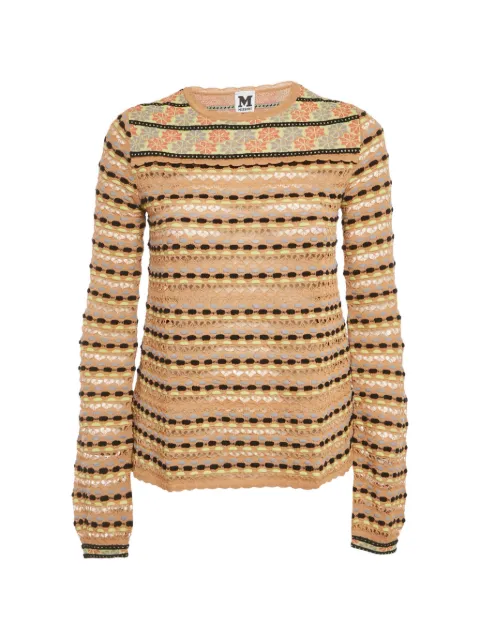 Missoni Pre-Owned patterned long-sleeve top Neutrals 1217542