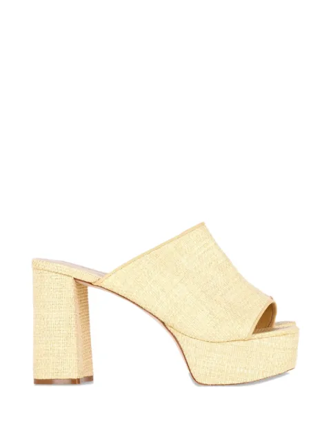 Porte & Paire weaved platform sandals Neutrals NAPPUGBSH398017W