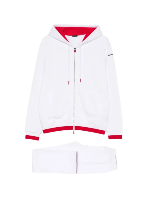 Kiton contrasting-trim tracksuit White UMJ002601004