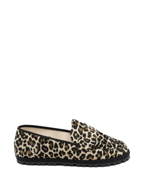Gondolina leopard-print loafers Brown GPL13