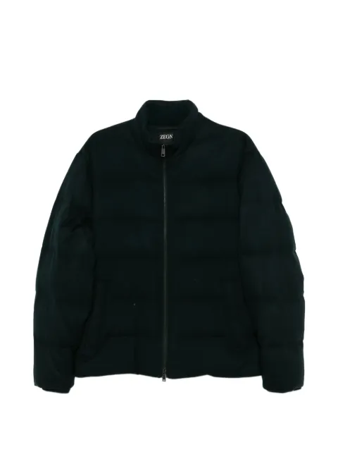 Zegna zip-fastening long-sleeve jacket Green UGT46A2G403W