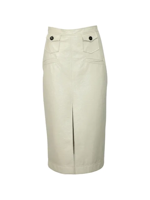 Alexa Chung flap-pocket midi skirt Neutrals NAPPUGBCL120464W
