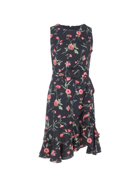 Michael Kors Vintage floral-print belted dress Black NAPPUGBCL637077W